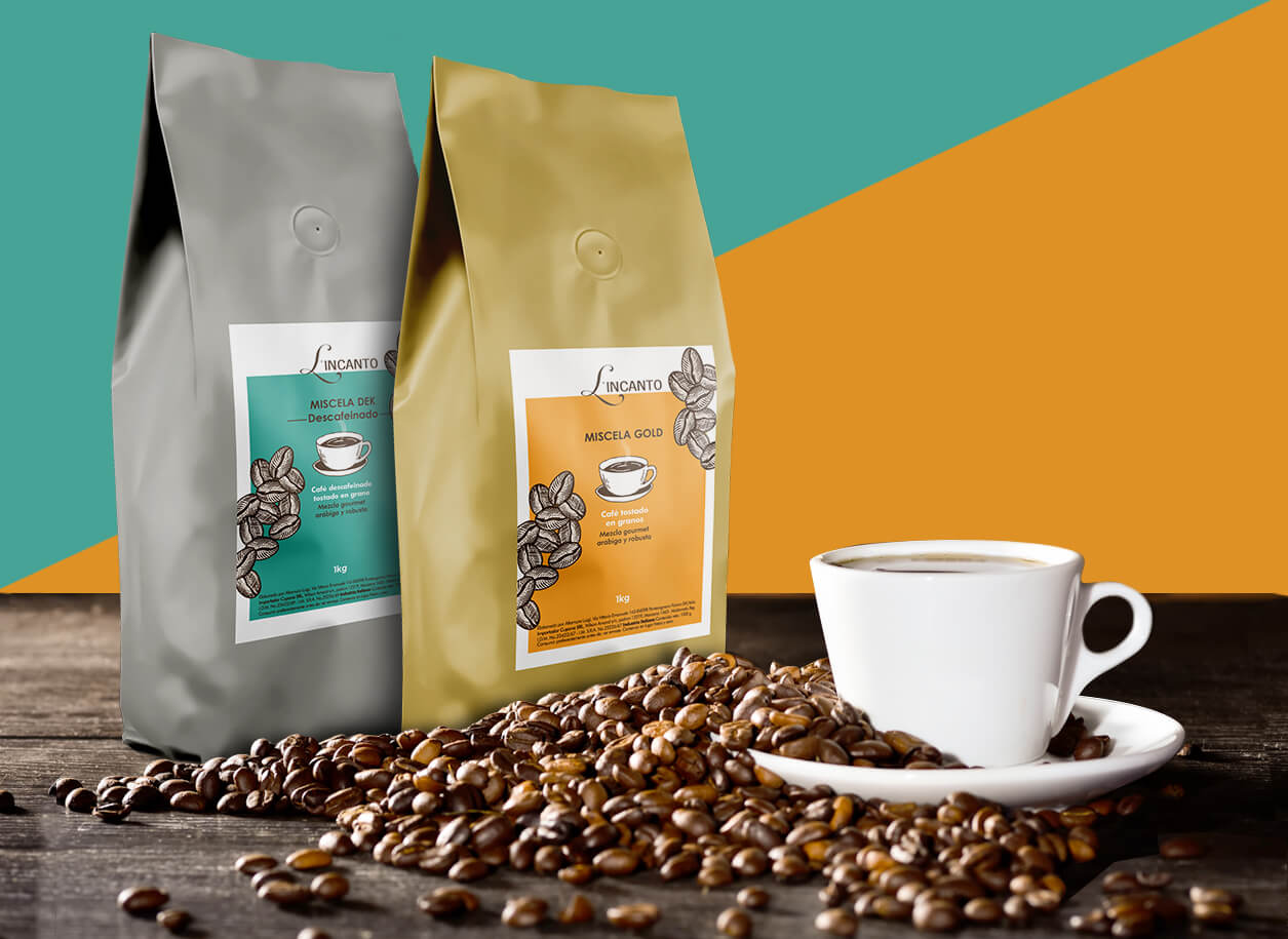 L'incanto Coffee design: 2 coffee bags
